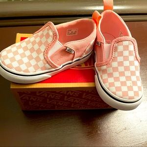 Authentic Asher Pink checkerboard toddler Vans